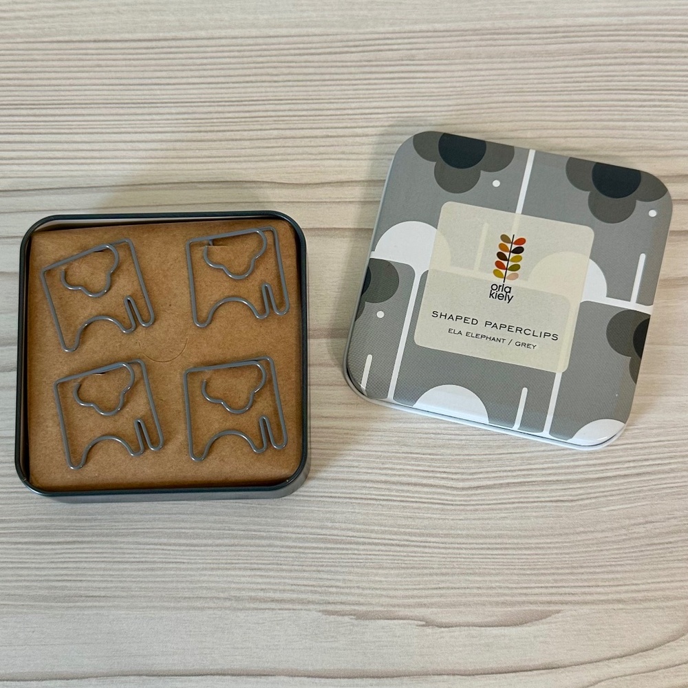 2017 Orla Kiely Ela Elephant Shaped Paper Clips